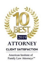 American Institute of Family Law Attorneys, Ten Best in Client Satisfaction, 2019